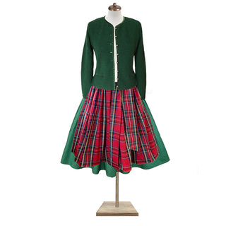 
                    
                      Damen Dirndl Taft Karo Märchenwerkstatt Damen Dirndl ohne Mieder mit T-Shirt , Rock &amp; Schürze
                    
                  