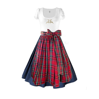 
                    
                      Damen Dirndl Taft Karo Märchenwerkstatt Damen Dirndl ohne Mieder mit T-Shirt , Rock &amp; Schürze
                    
                  
