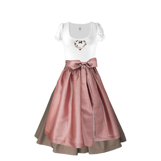 Damen Dirndl Taft Rouge