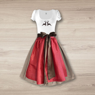 
                    
                      Damen Dirndl Taft Sommernacht Märchenwerkstatt Damen Dirndl ohne Mieder mit T-Shirt , Rock &amp; Schürze
                    
                  