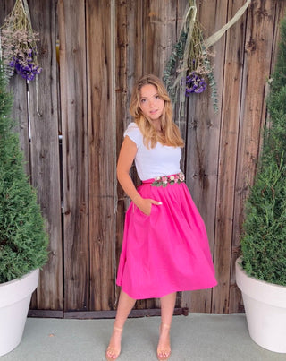
                    
                      Damen Rock Leinen pink Märchenwerkstatt
                    
                  