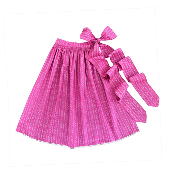 Dirndlschürze Midi Ranke pink