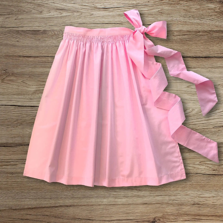 Dirndlschürze Midi Uni rosa