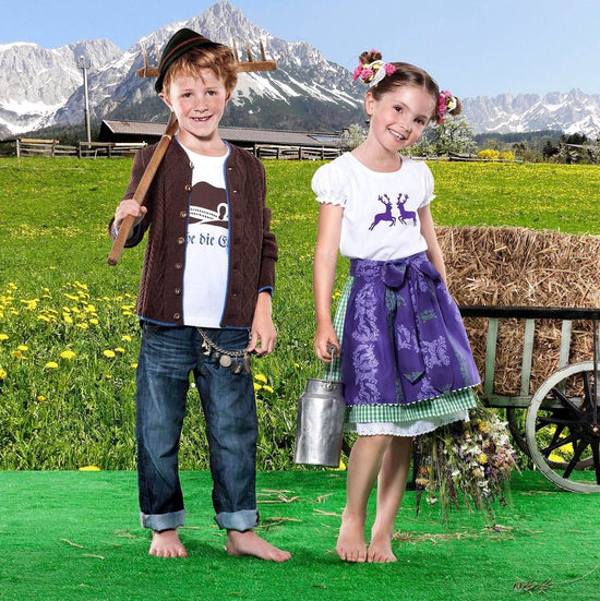 Kinder Dirndl Alpenveilchen