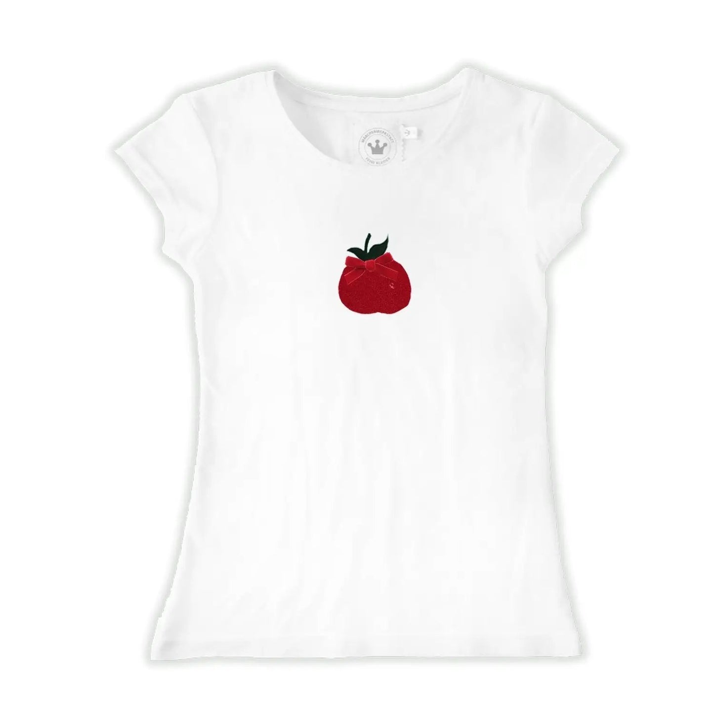 Laden Sie das Bild in den Galerie-Viewer, Mädchen T-Shirt Samt Apfel - Kaufhaus des Südens

