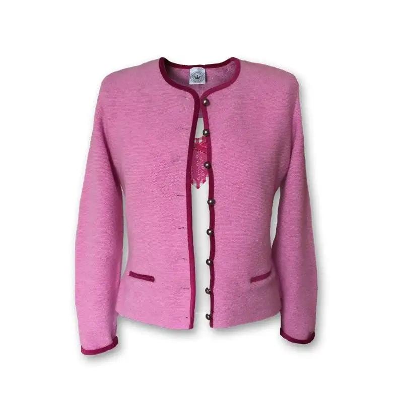 Strickjacke Damen Pink Wolle Rosa Trachtenjacke Trachten